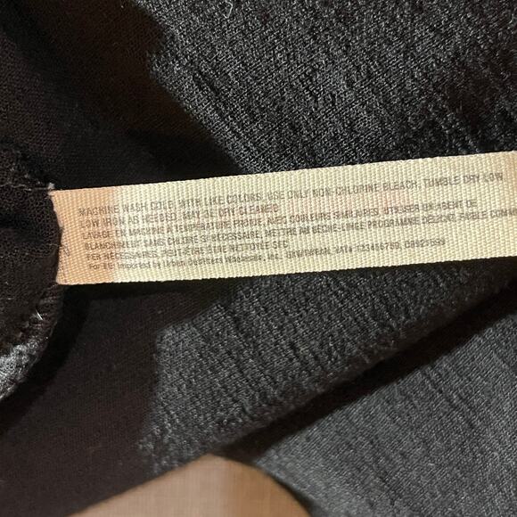 Free People Intimately Not So Basic Bodysuit Womens Large Black Puff Sleeves - Picture 10 of 12